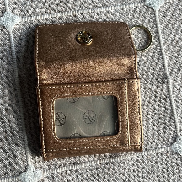 Adrienne Vittadini Rose Gold Card Wallet - Picture 4 of 5